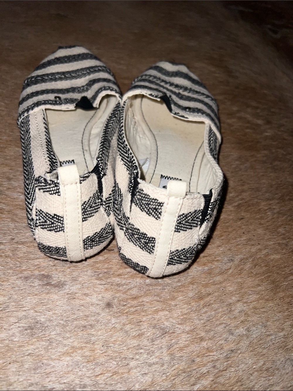 Target Black & Cream Striped Espadrille Flats - Picture 4 of 4